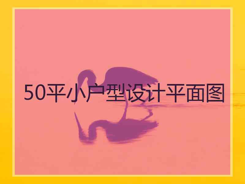 50平小户型设计平面图