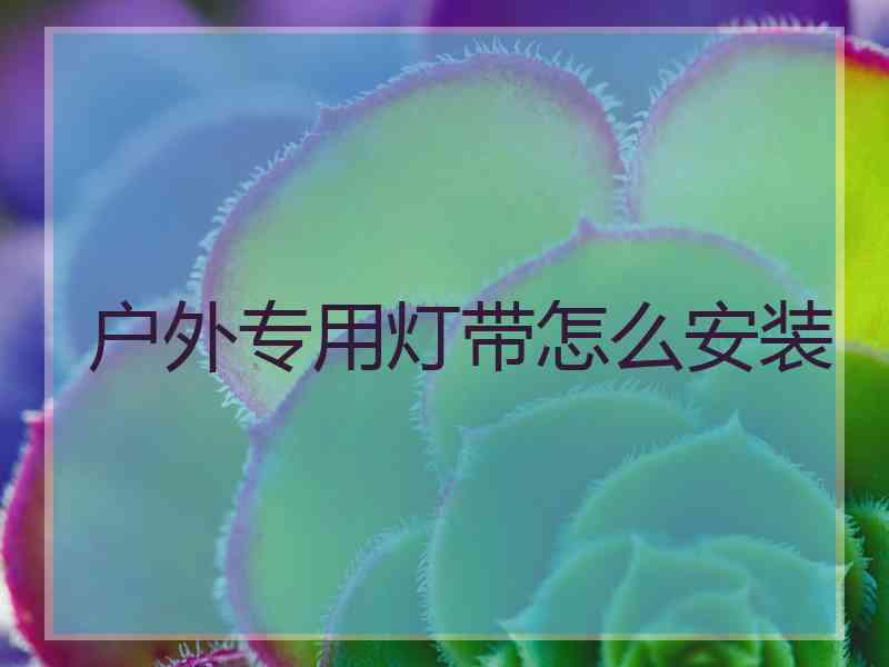户外专用灯带怎么安装