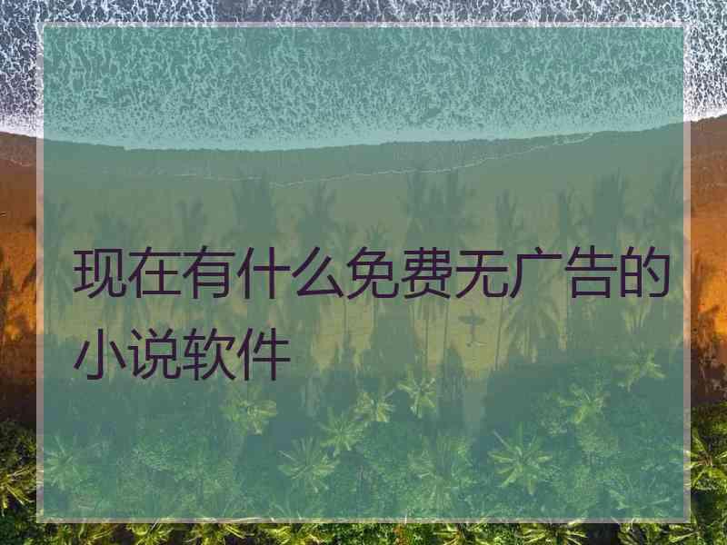现在有什么免费无广告的小说软件