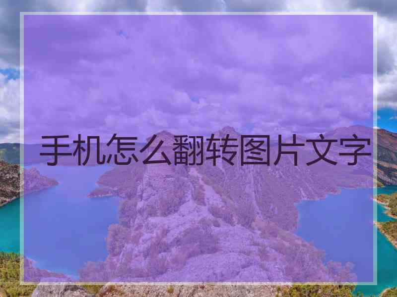 手机怎么翻转图片文字
