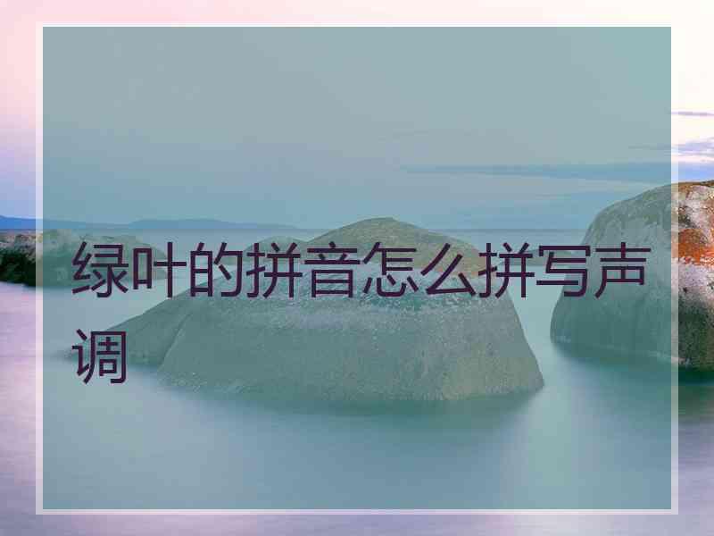 绿叶的拼音怎么拼写声调