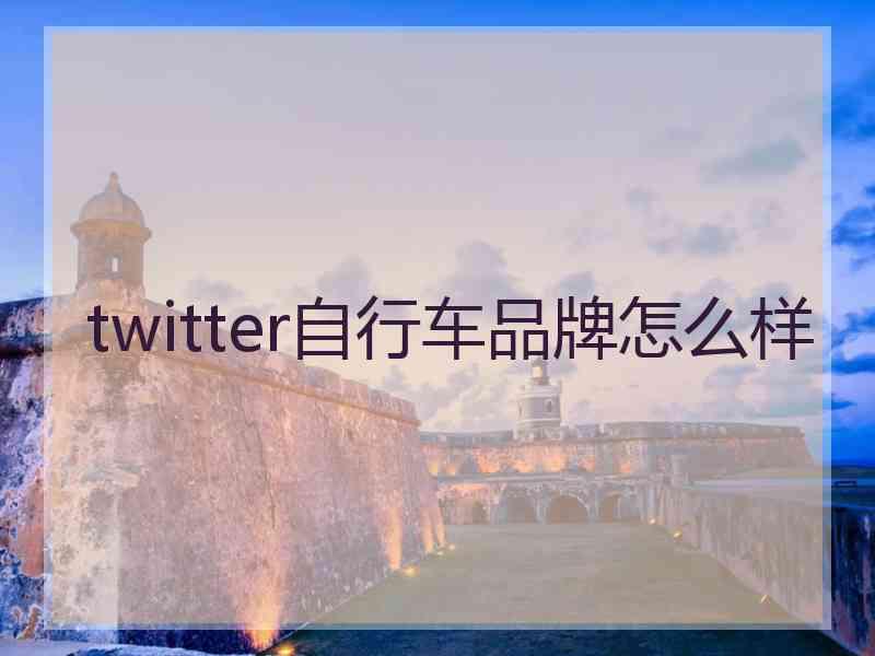 twitter自行车品牌怎么样