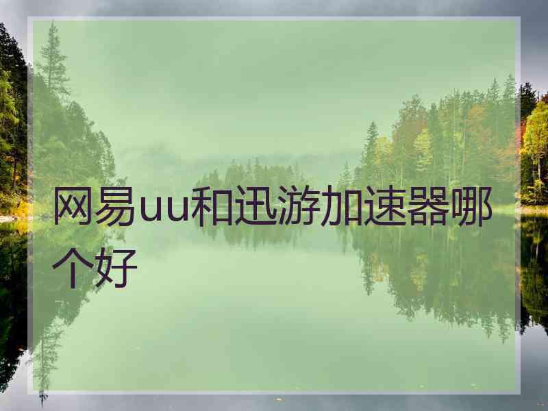 网易uu和迅游加速器哪个好