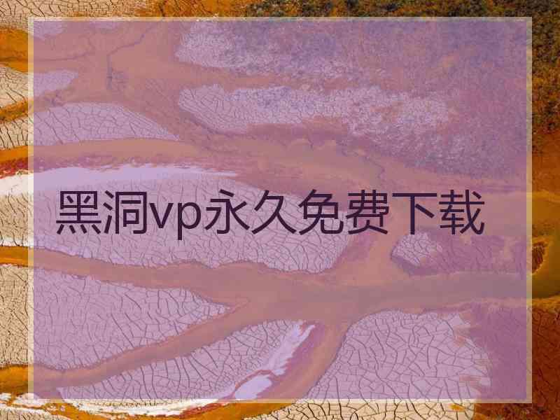 黑洞vp永久免费下载