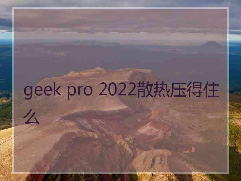 geek pro 2022散热压得住么
