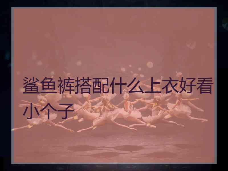 鲨鱼裤搭配什么上衣好看小个子