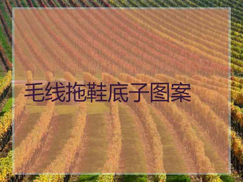 毛线拖鞋底子图案