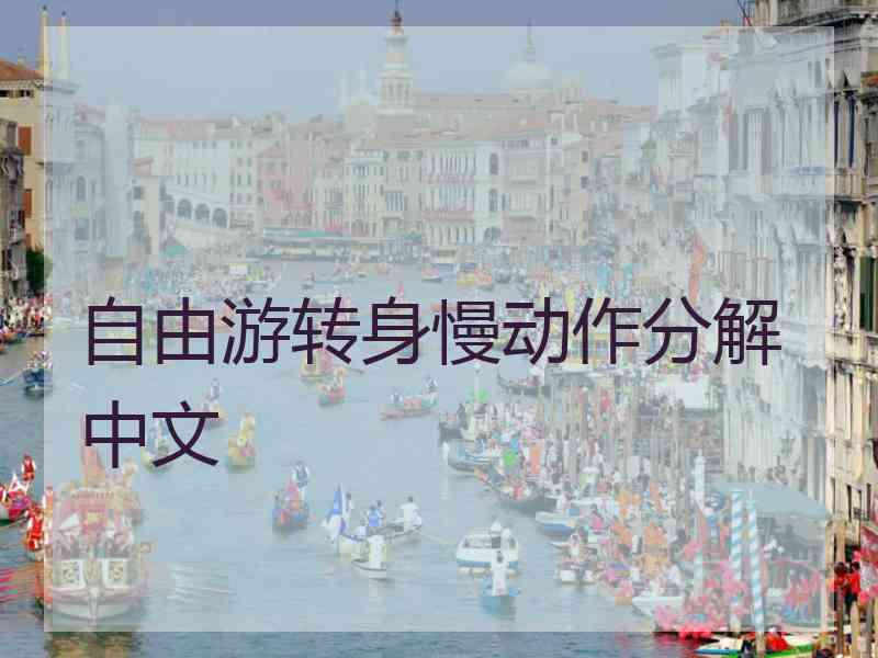 自由游转身慢动作分解中文