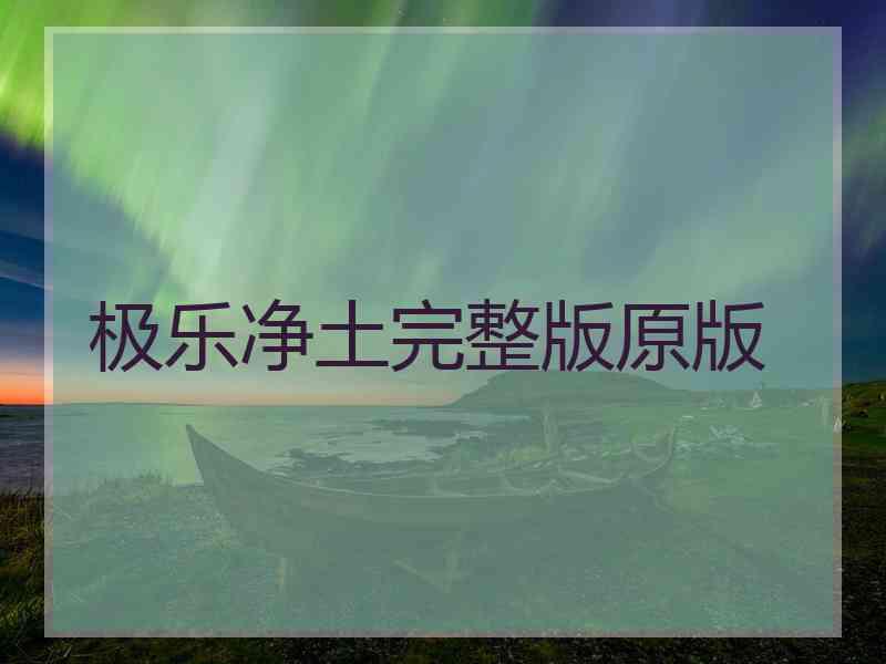 极乐净土完整版原版