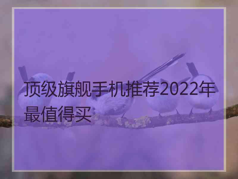 顶级旗舰手机推荐2022年最值得买