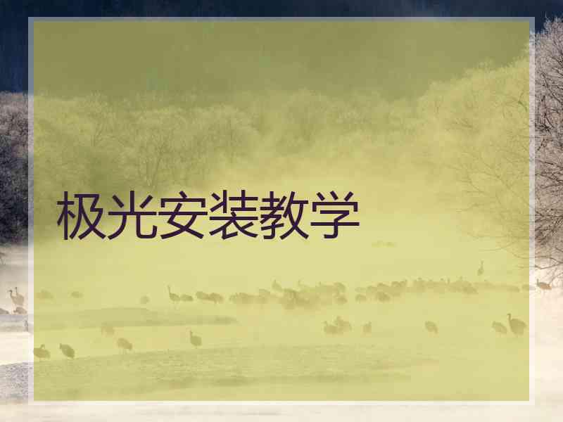 极光安装教学