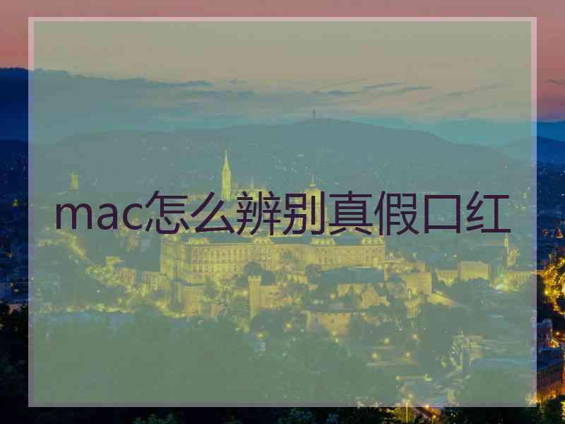 mac怎么辨别真假口红