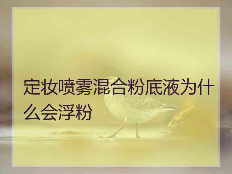 定妆喷雾混合粉底液为什么会浮粉