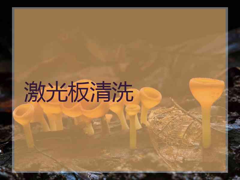激光板清洗