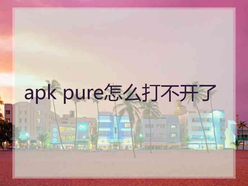 apk pure怎么打不开了