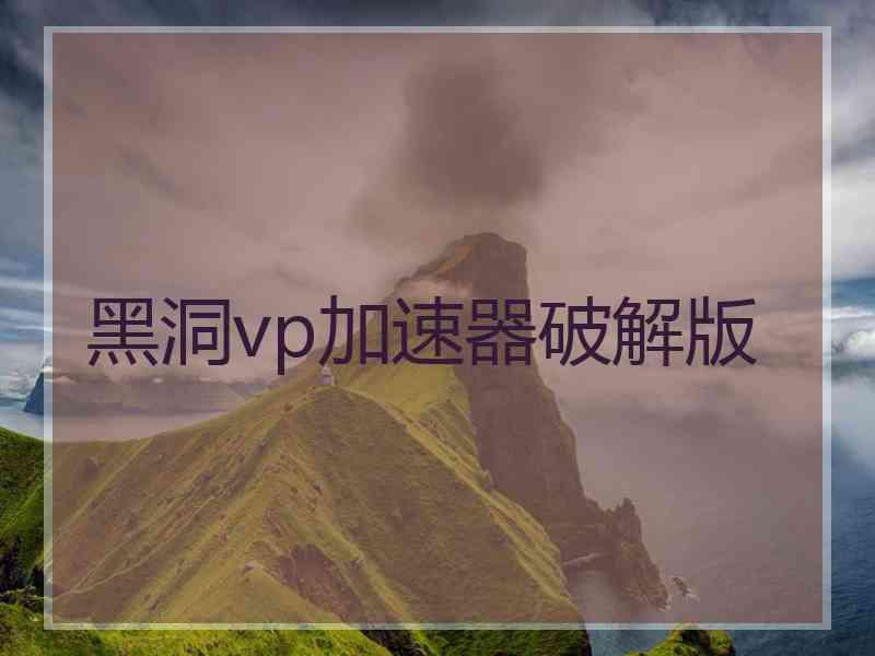 黑洞vp加速器破解版