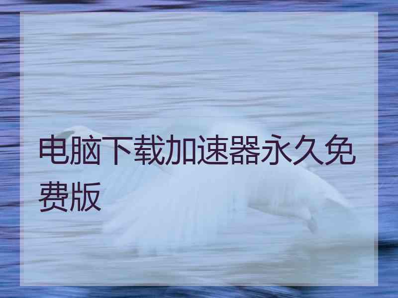电脑下载加速器永久免费版