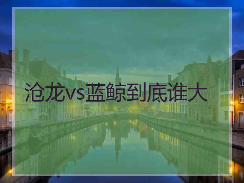 沧龙vs蓝鲸到底谁大