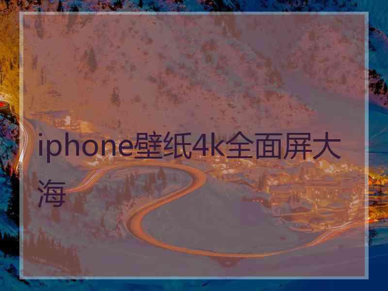 iphone壁纸4k全面屏大海