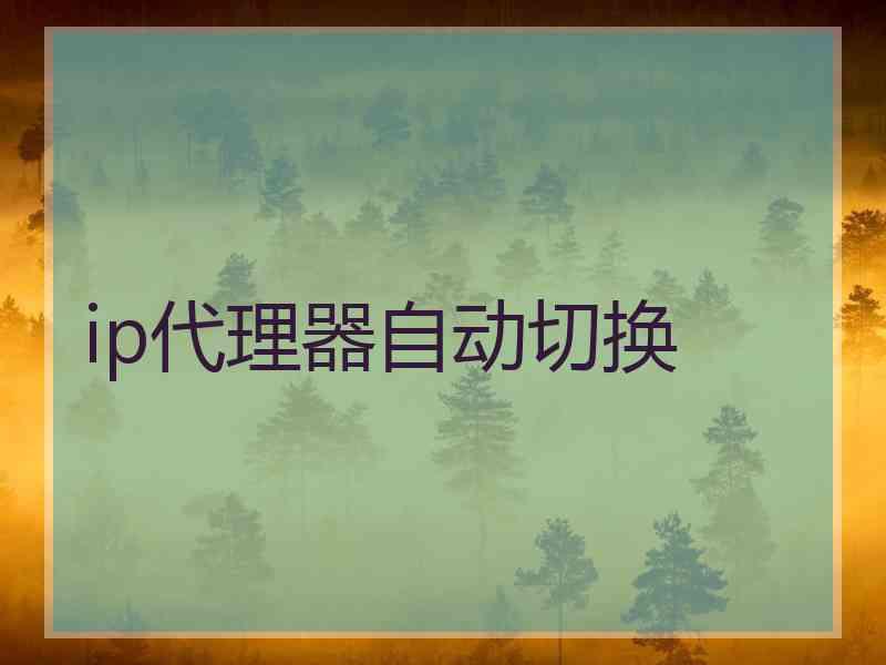 ip代理器自动切换