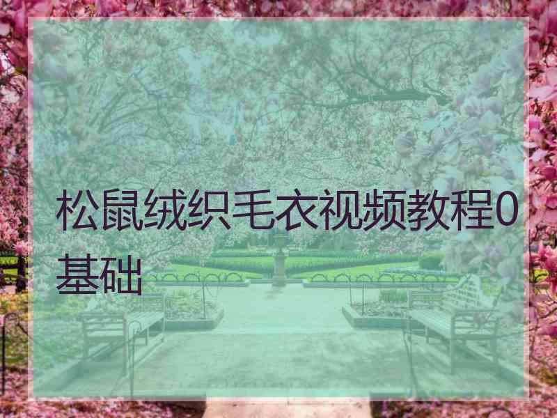 松鼠绒织毛衣视频教程0基础