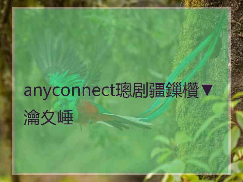 anyconnect璁剧疆鏁欑▼瀹夊崜