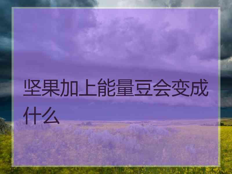 坚果加上能量豆会变成什么