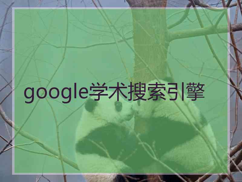 google学术搜索引擎