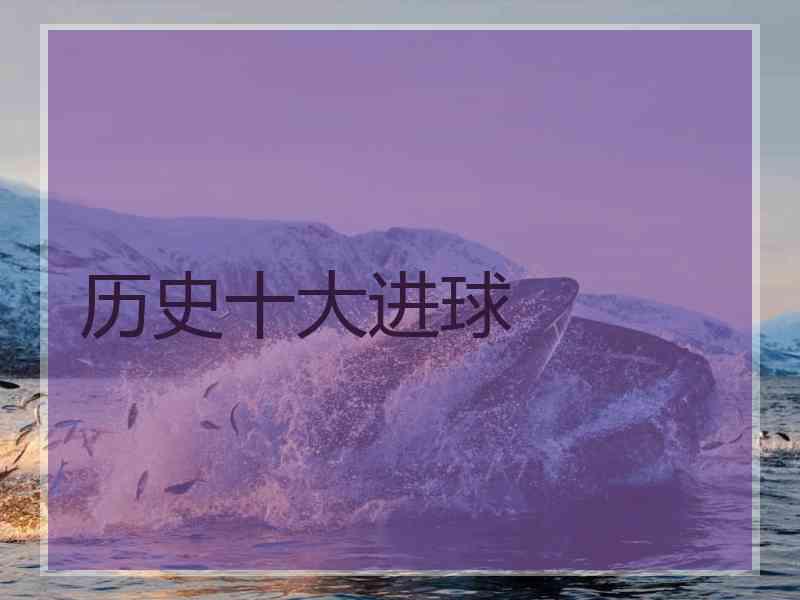 历史十大进球