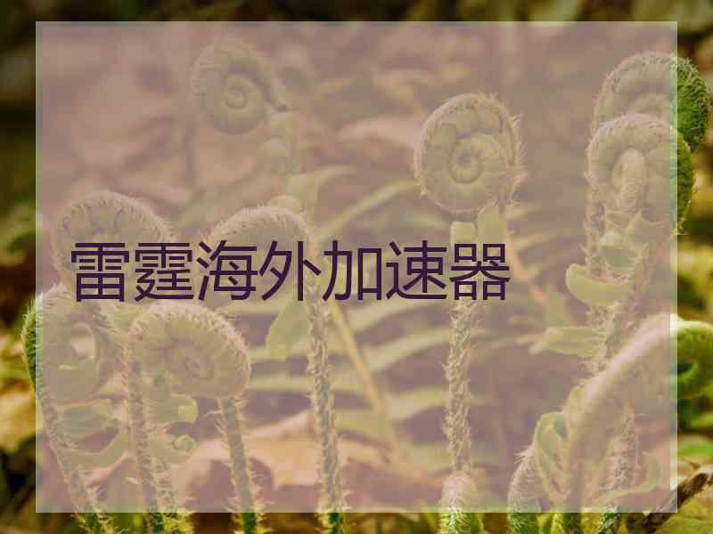 雷霆海外加速器