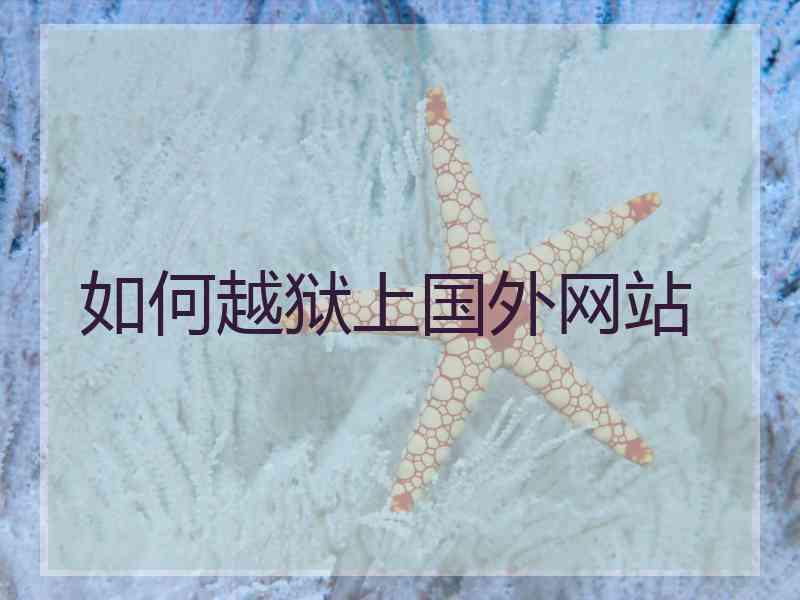 如何越狱上国外网站