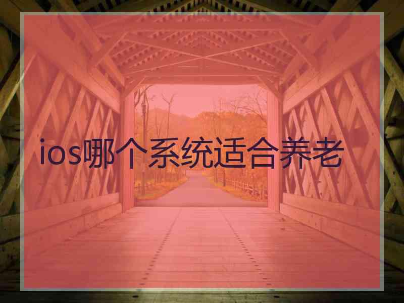 ios哪个系统适合养老