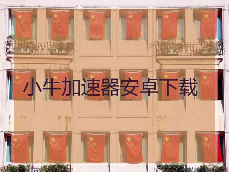 小牛加速器安卓下载