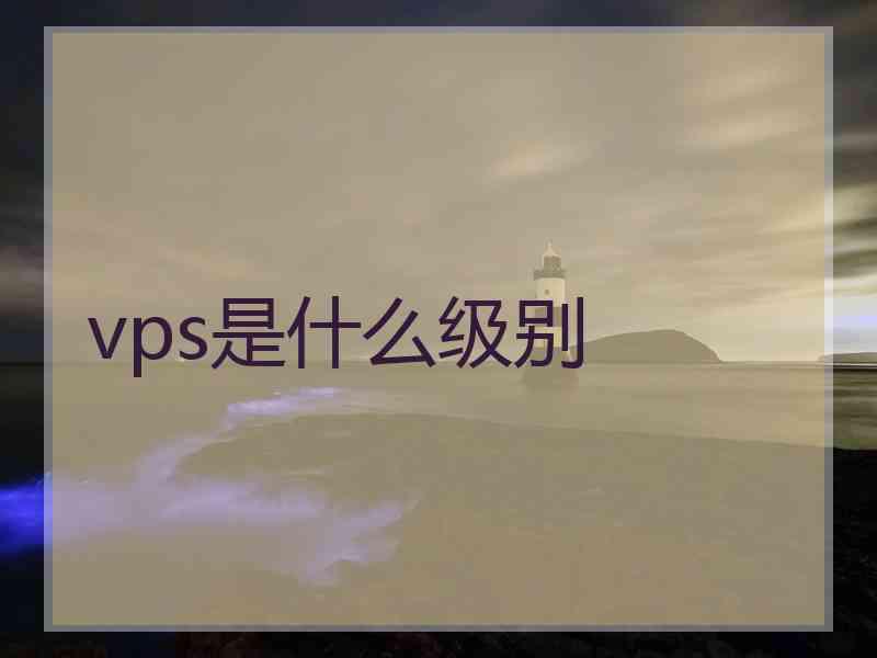 vps是什么级别