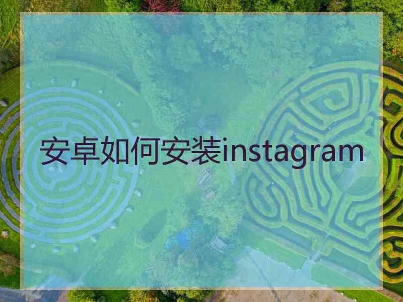 安卓如何安装instagram