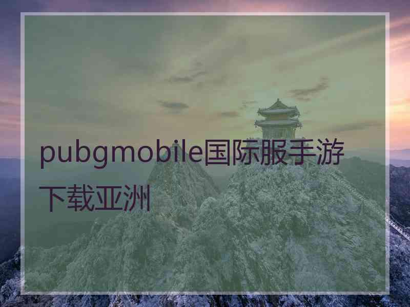 pubgmobile国际服手游下载亚洲