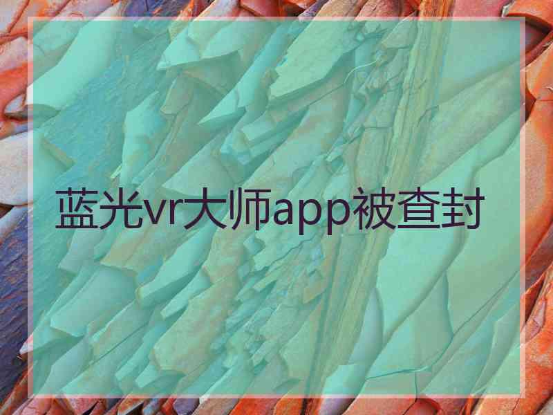 蓝光vr大师app被查封