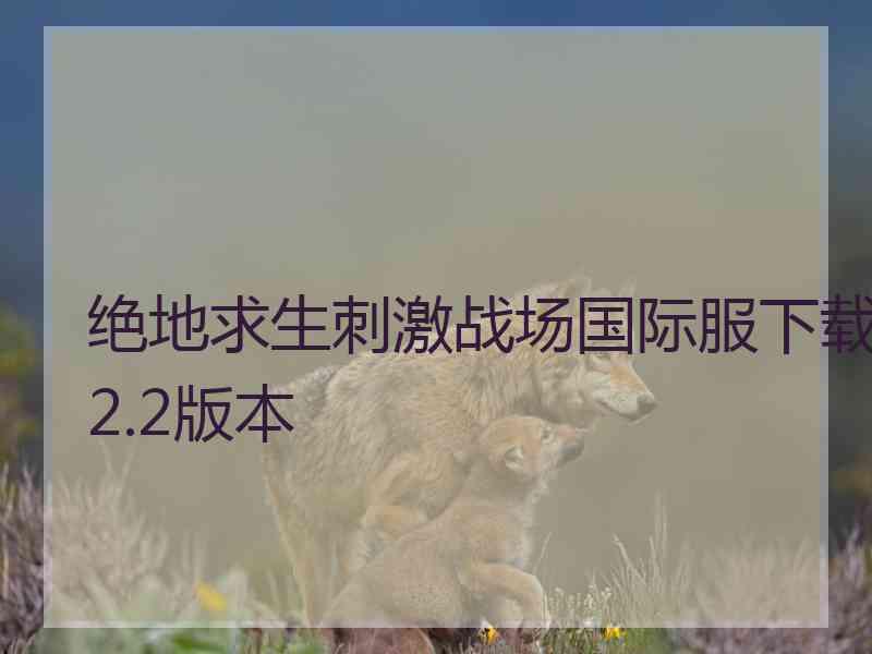 绝地求生刺激战场国际服下载2.2版本