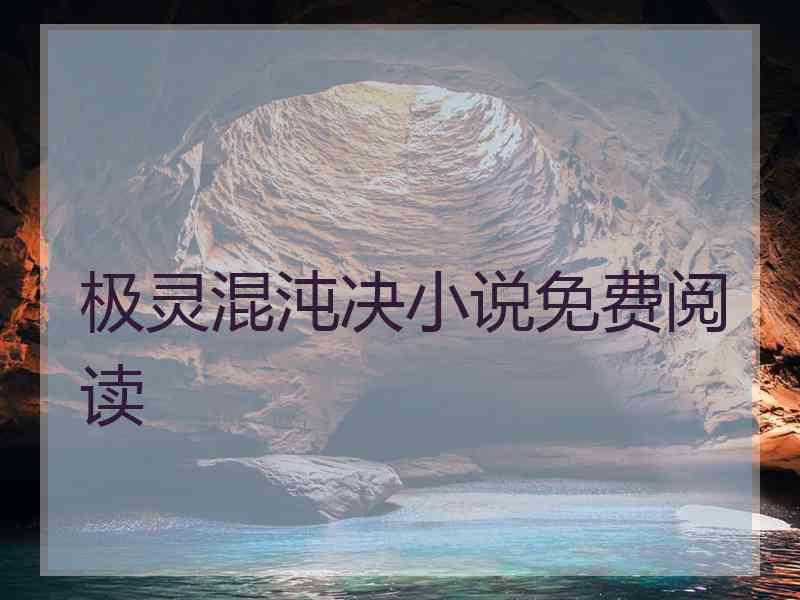 极灵混沌决小说免费阅读