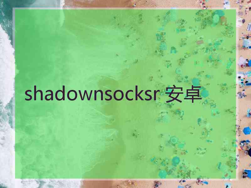 shadownsocksr 安卓