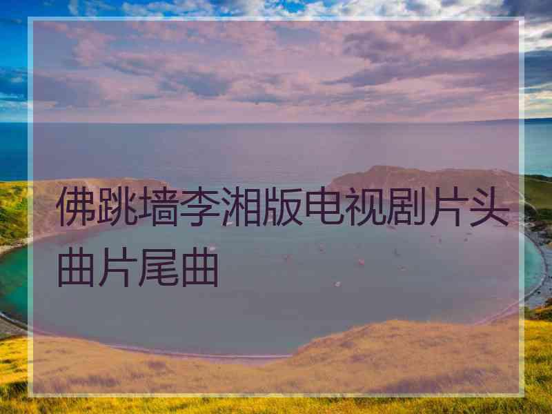 佛跳墙李湘版电视剧片头曲片尾曲