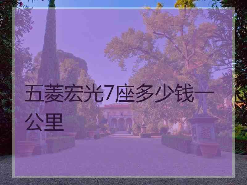 五菱宏光7座多少钱一公里