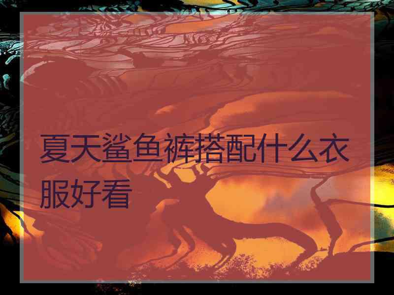 夏天鲨鱼裤搭配什么衣服好看