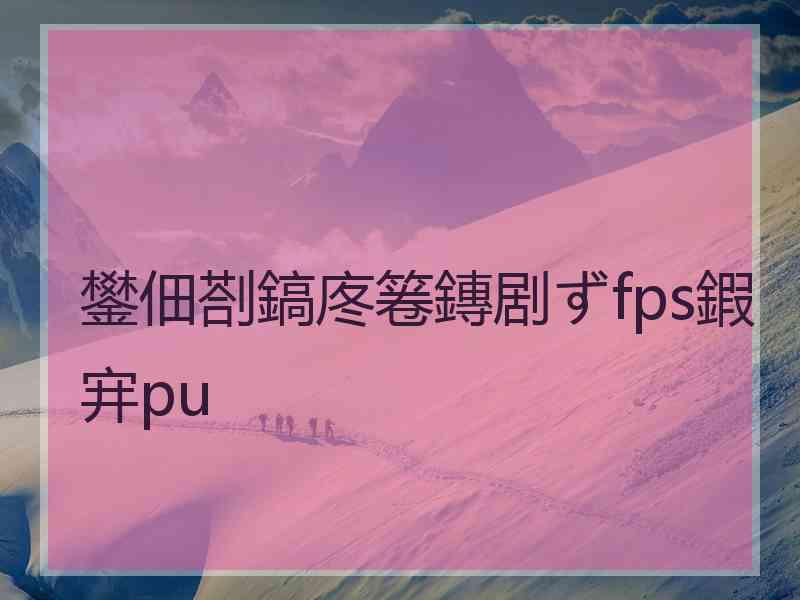 鐢佃剳鎬庝箞鏄剧ずfps鍜宑pu