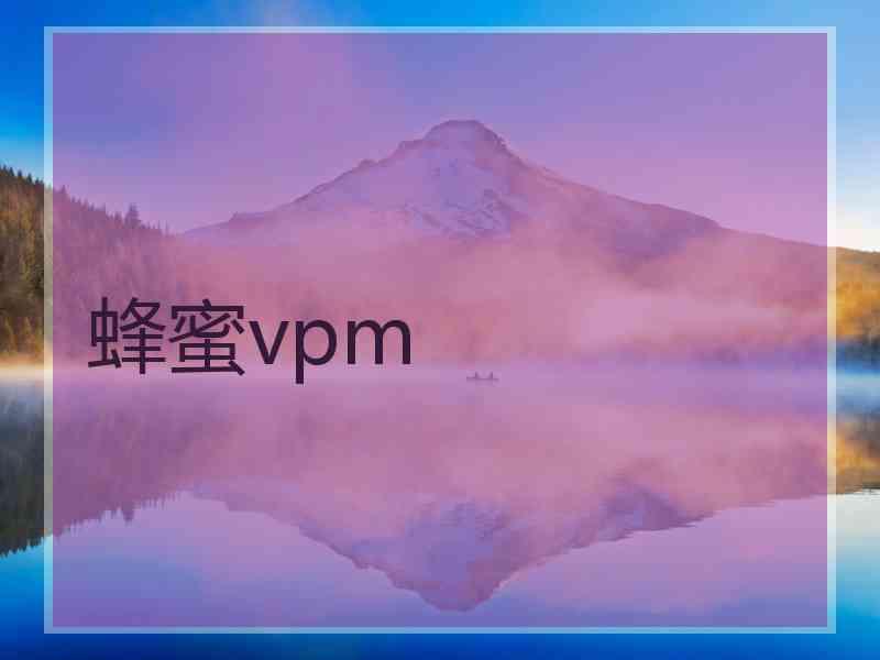蜂蜜vpm