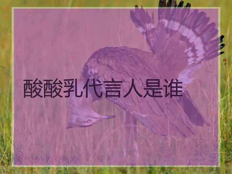 酸酸乳代言人是谁