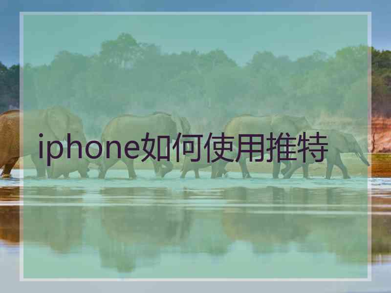 iphone如何使用推特