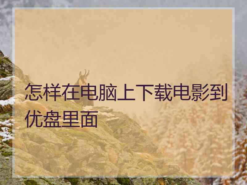 怎样在电脑上下载电影到优盘里面
