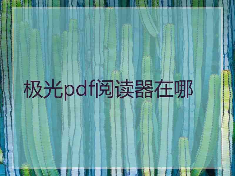 极光pdf阅读器在哪