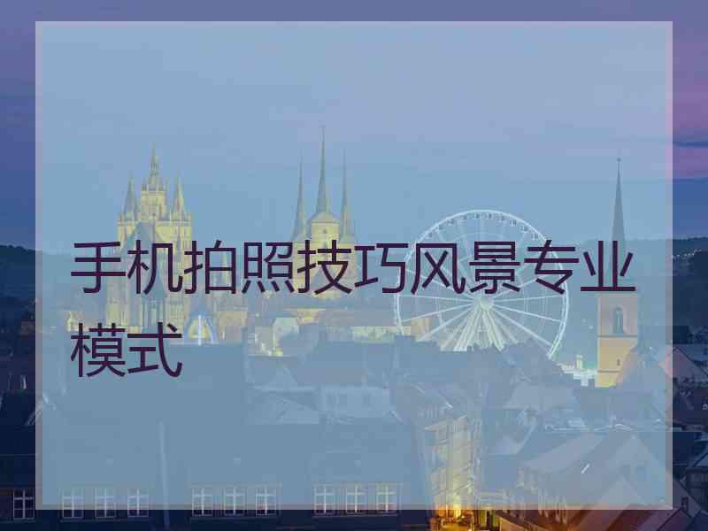 手机拍照技巧风景专业模式
